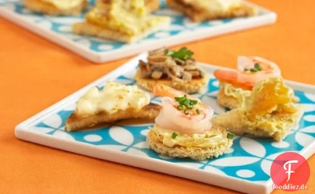 Garnelen-Curry Butter Canapés