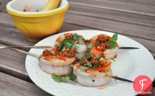 Gegrillte Kolossale Garnelen mit Charmoula