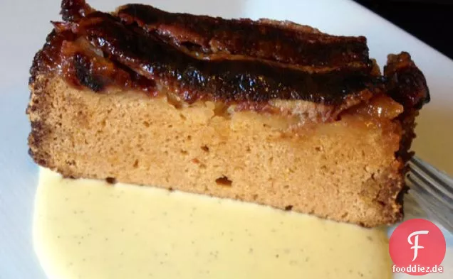 Bananen Cajeta auf den Kopf Kuchen