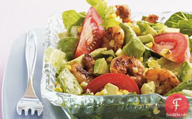 Gegrillter südwestlicher Garnelensalat mit Limetten-Kreuzkümmel-Dressing
