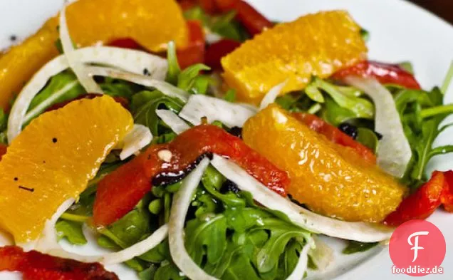 Fenchel-, Orangen- und gerösteter Pfeffersalat