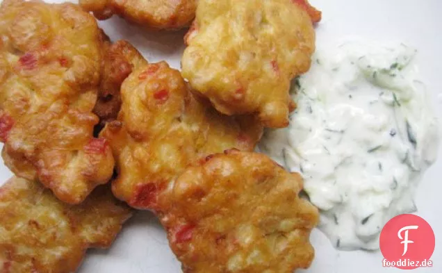 Kichererbsen-Krapfen mit Joghurtsauce