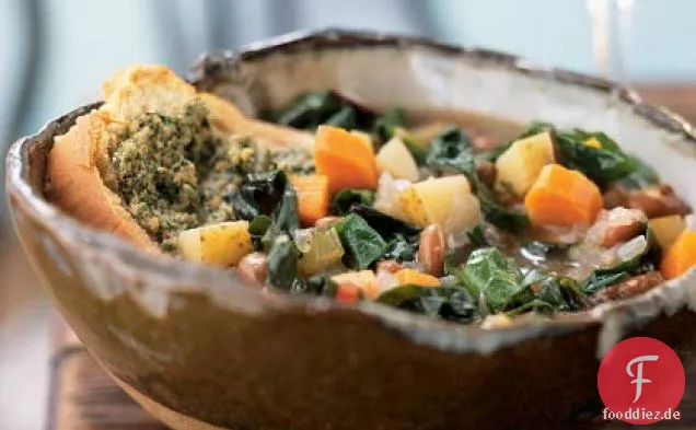 Ribollita mit Kräuterpesto