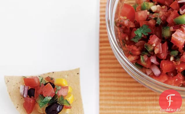 Schwarze Bohnen und Mais Salsa
