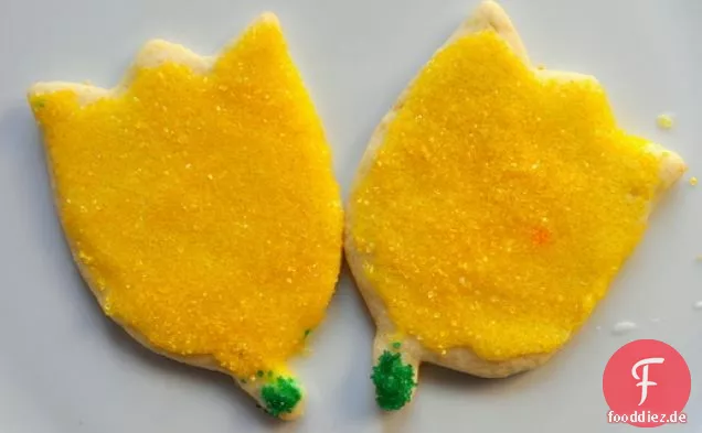 Iced Lemon-Tulip Cookies