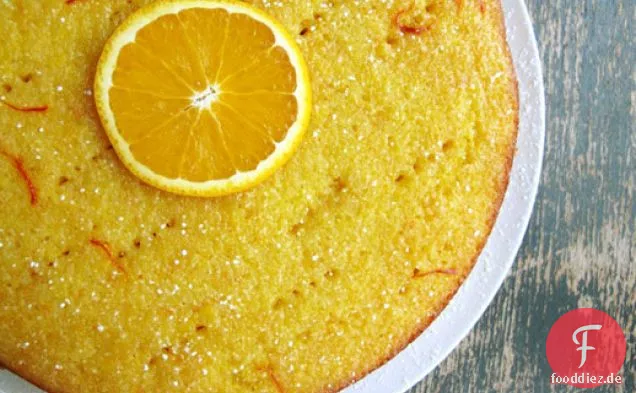 Mehlloser Orangen-Safran-Kuchen