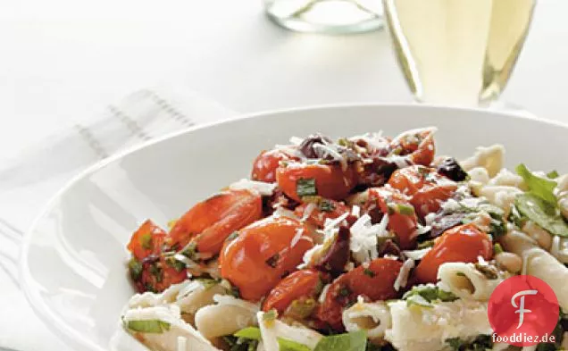 Tomaten-basilikum-Pasta mit Asiago
