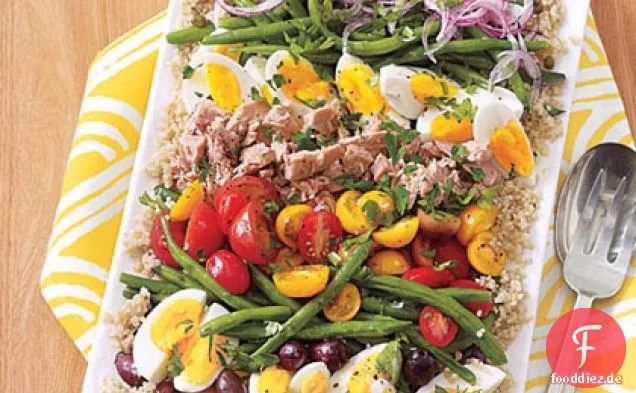 Quinoa Salat Niçoise mit Zitronen-Kapern-Vinaigrette