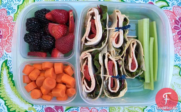 Geräucherter Truthahn und gebratener Pfeffer Wrap