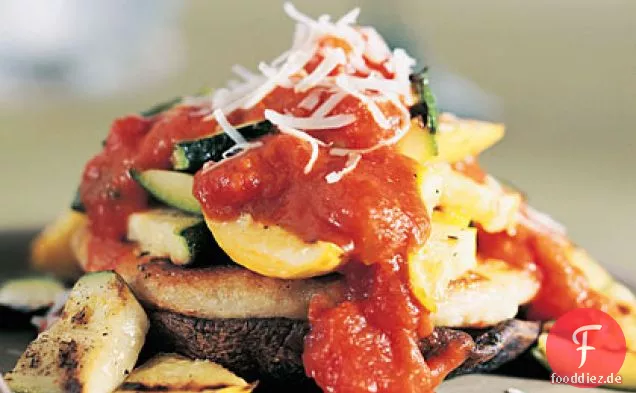 Gegrilltes Gemüse mit Kartoffelkuchen