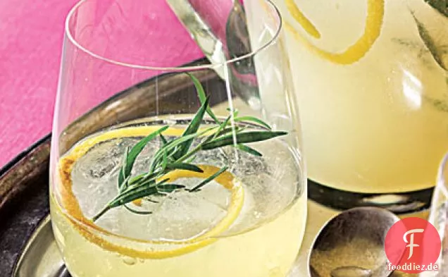 Zitronen-Gin-Schaumcocktails