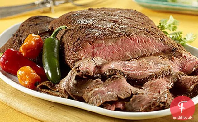 Ancho Chili-geriebenes Flankensteak