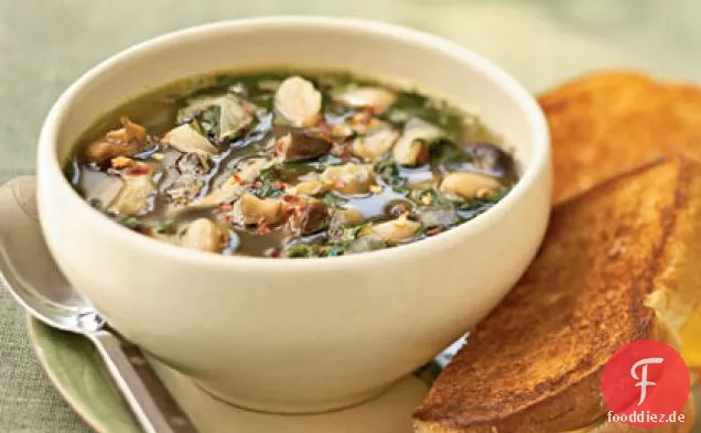 Italienische weiße Bohnen-Spinat-Suppe