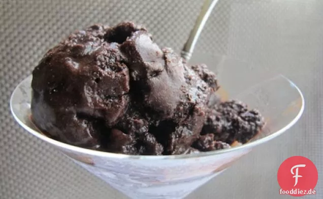 Doppelte dunkle Schokolade Granita