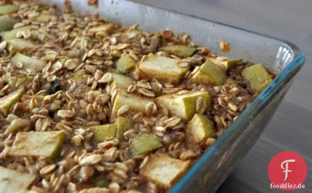 Gebackener Apfel Zimt Haferflocken