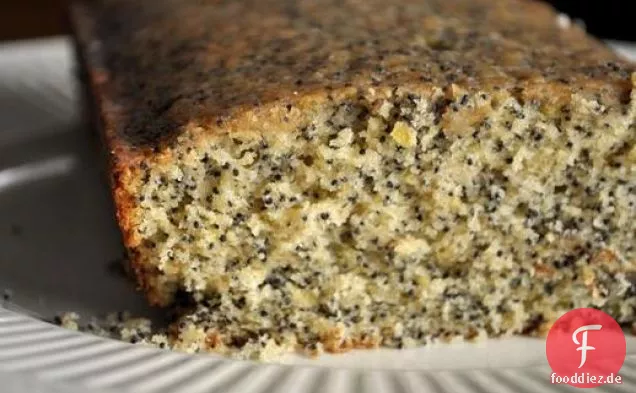 Zitrone Glasierte Mohn-Kaffee-Kuchen