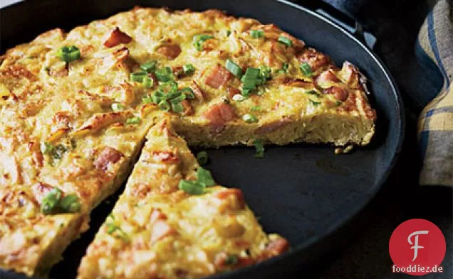 Schinken und Kartoffel-Chips Tortilla