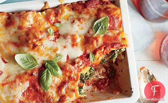 Lasagne mit Traubentomaten und Brokkoli Rabe