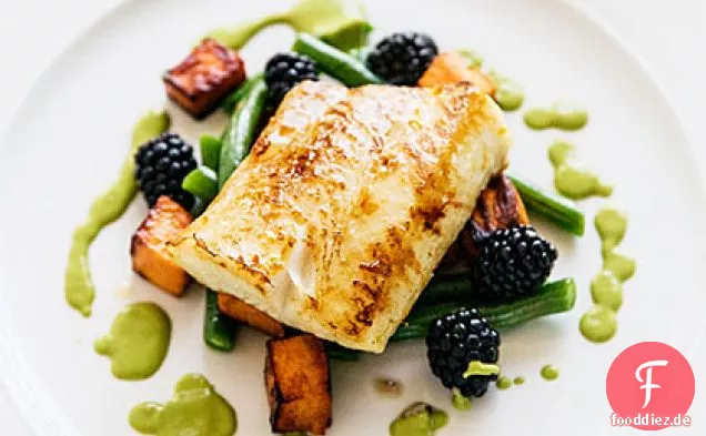 Pan Geröstete Orange Ahorn Sablefish