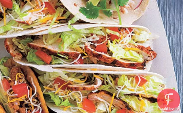 Santa Fe Gegrilltes Huhn Weiche Tacos