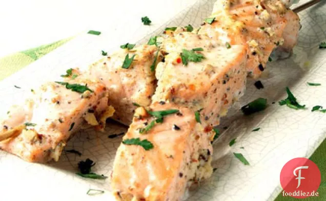 Gewürz-Lachs-Kebabs (Tandoori Rawas)