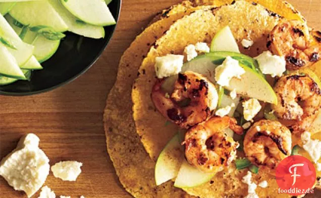 Garnelen-Tacos mit Grünem Apfel-Salsa