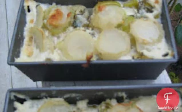 Rübe und Lauchgratin