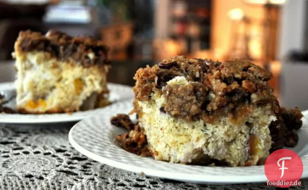 Pfirsich-Pralinen-Kaffee-Kuchen