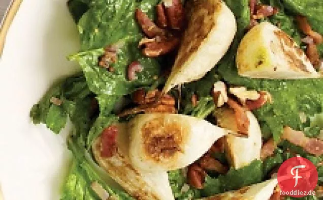 Rüben-Baby-Spinatsalat mit warmer Speckvinaigrette