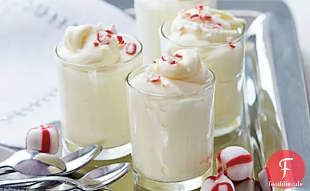 Weiße Schokoladen-Pfefferminz-Mousse