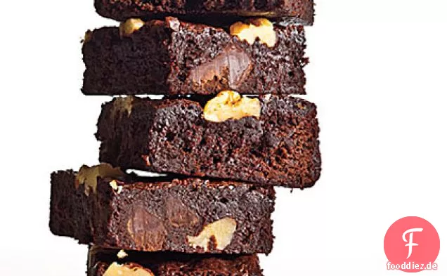 Klassische Fudge-Walnuss Brownies