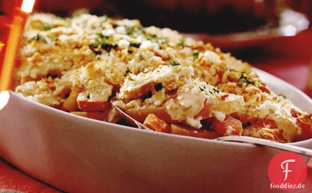 Pastinaken-, Rüben- und Rutabaga-Gratin