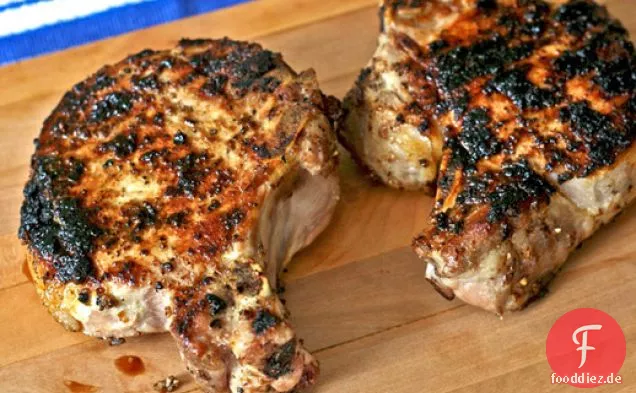 Abendessen heute Abend: Schweinekoteletts mit Steinpilzen