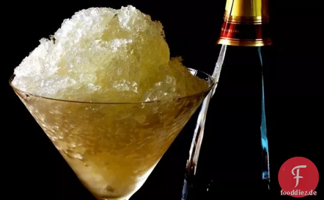 Geschöpft: Prosecco, Zitrone und Ingwer Granita