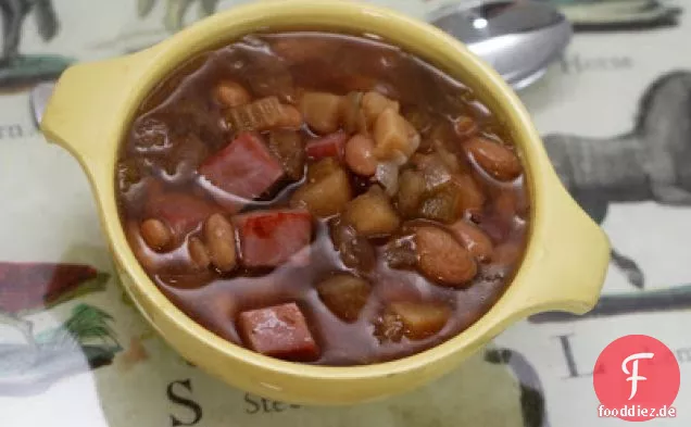 Schinken & Gemüse Bohnensuppe