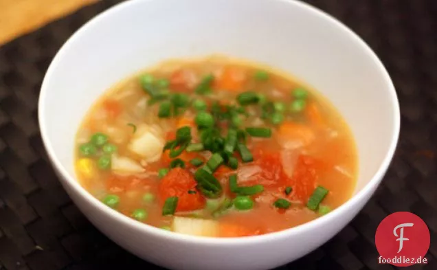Abendessen heute Abend: Sechs Gemüsesuppe