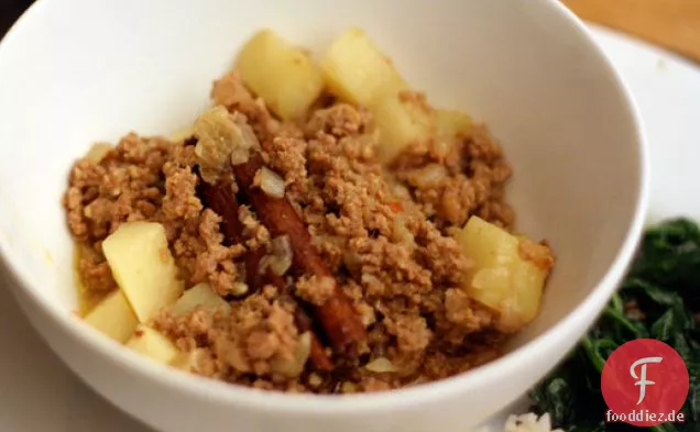 Abendessen heute Abend: Gemahlenes Lamm mit Kartoffeln