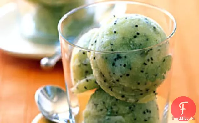 Kiwi-Limetten-Sorbet