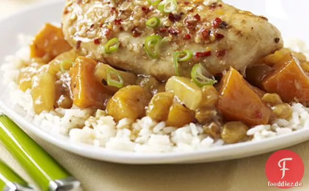 Slow Cooker Golden Sesam-Ingwer-Huhn