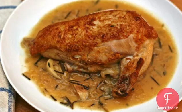 Abendessen heute Abend: Provenzalisches sautiertes Huhn mit Rosmarin und Knoblauch