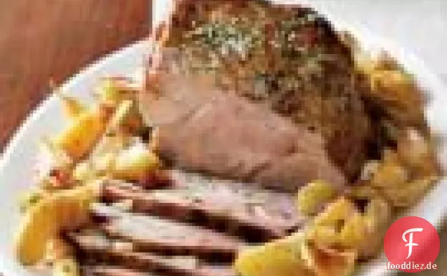Knoblauch-besetzte Schweineschulter