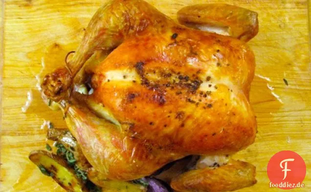 Sonntagsessen: Zitronen-Brathähnchen mit Kräuterkartoffeln