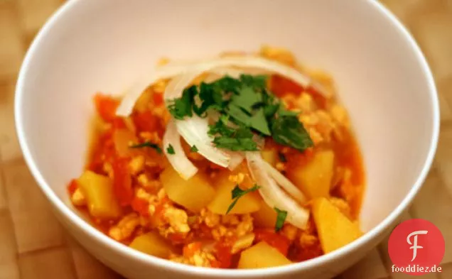 Abendessen heute Abend: Murgh Keema (gemahlenes Hühnercurry)