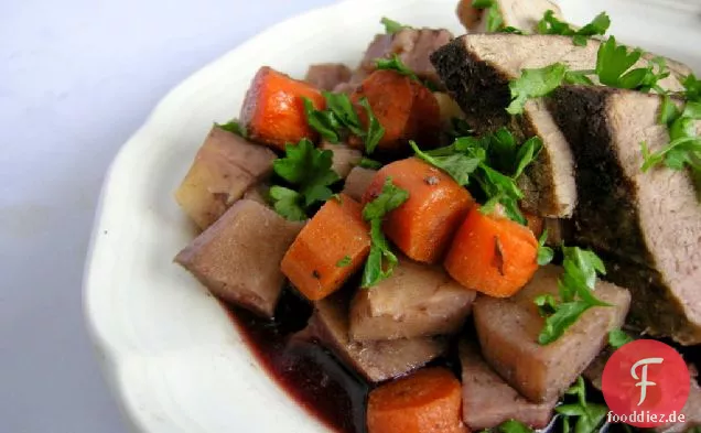 Rindfleischbraten mit Winterwurzelgemüse