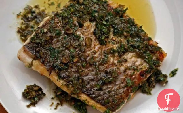 Abendessen heute Abend: Pan-Gebratener Fisch mit buttrigen Kräutern