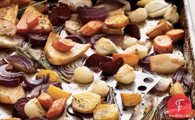 Balsamico-Rosmarin geröstetes Wurzelgemüse