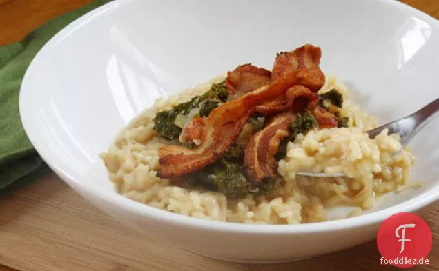 Risotto mit südlichem Grün und Speck