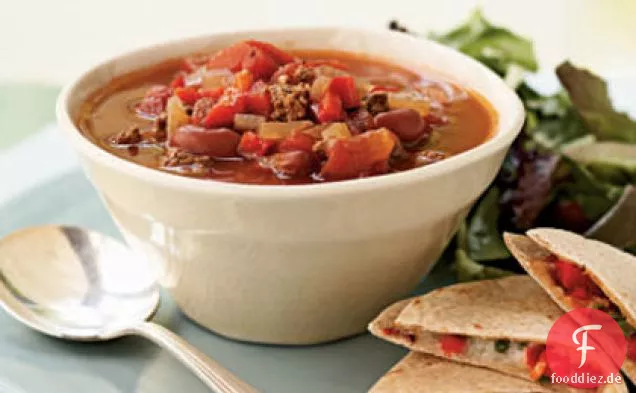 Rindfleisch und Bier Chili