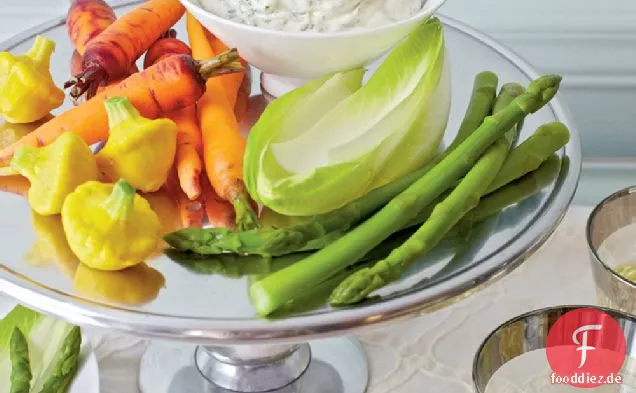 Basilikum Aïoli mit Crudités