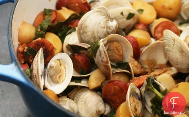Littleneck Muscheln Mit Linguica